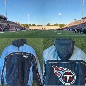 AUTHENTIC NFL MERCHANDISE TENNESSEE TITANS BOMBER STYLE INSULATED DETACH HOOD